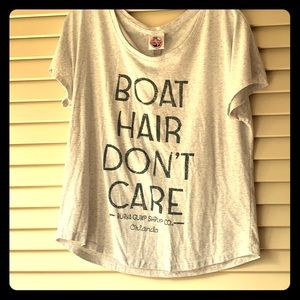 Bubba Gump Boat Hair Don’t Care Grey T-Shirt L